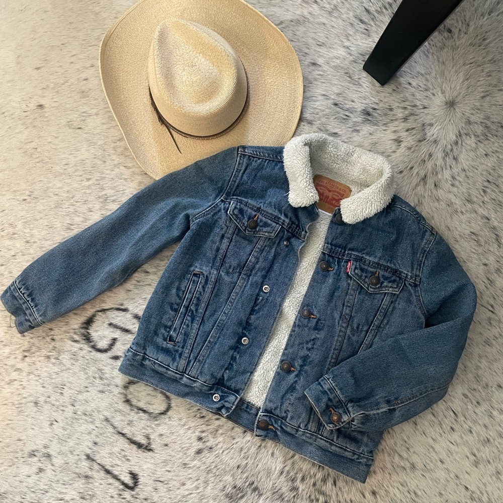 Kids Denim Jacket with Sherpa Lining